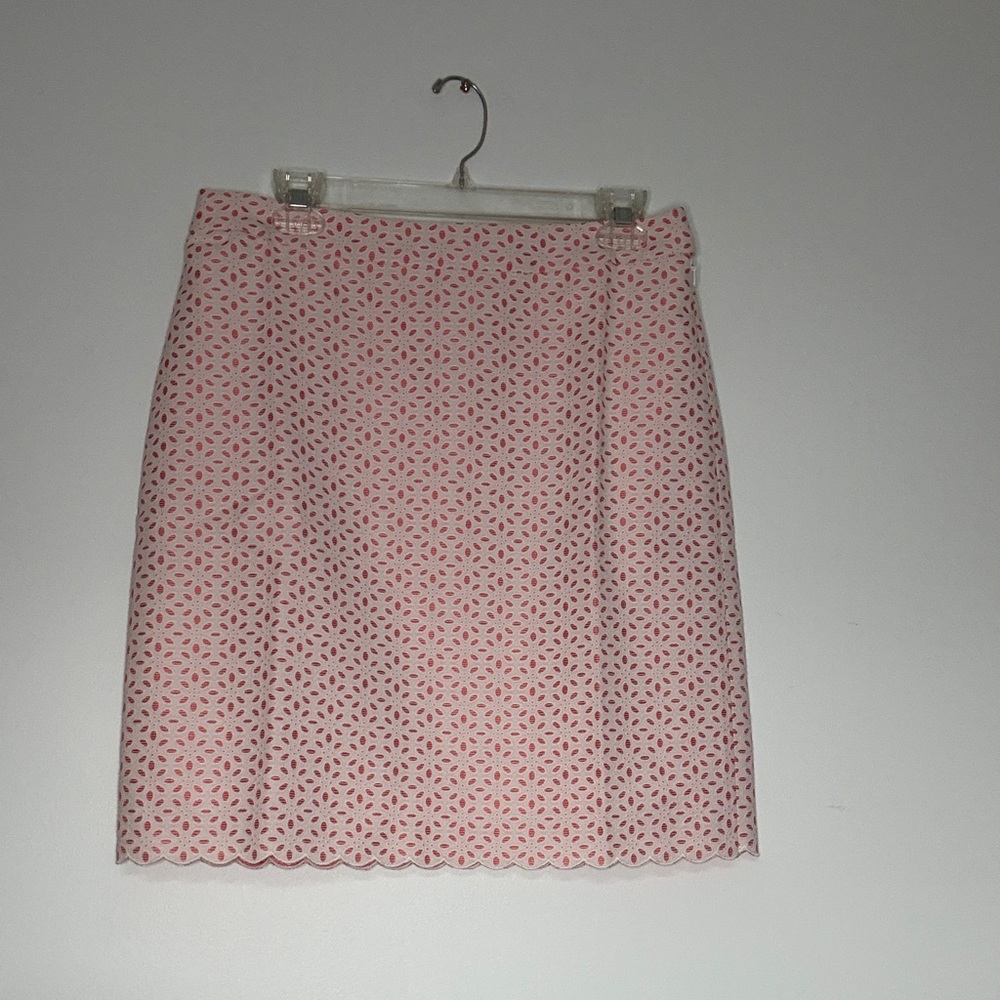 NWT Brooks Brothers Pink Eyelet Lace Skirt